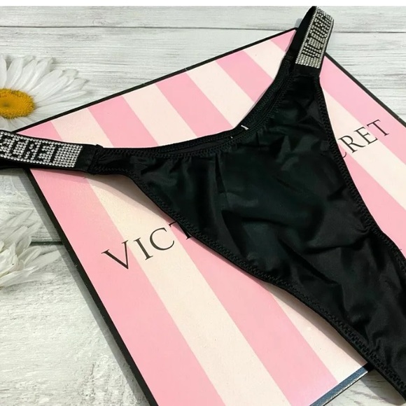 ⚡️ LAST CHANCE ⚡️NWT🖤 VS Rhinestone Shine Thong - Picture 3 of 12